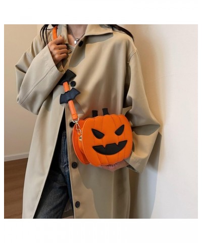 Halloween Pumpkin Crossbody Bag for Women Novelty Pumpkin Purse Halloween Devil Shoulder Bag Funny Crossbody Purse Orange Ang...