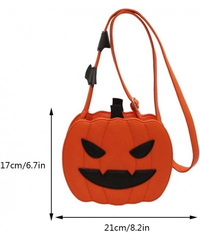 Halloween Pumpkin Crossbody Bag for Women Novelty Pumpkin Purse Halloween Devil Shoulder Bag Funny Crossbody Purse Orange Ang...