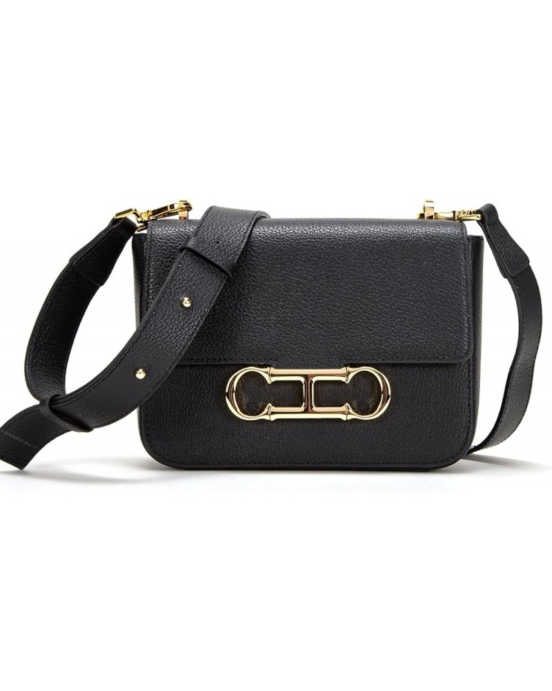 Womens Solid Color Flap Handbag Large Capacity Party Casual Crossbody Bag Shoulder Bag Black $38.39 Shoulder Bags