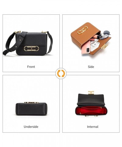 Womens Solid Color Flap Handbag Large Capacity Party Casual Crossbody Bag Shoulder Bag Black $38.39 Shoulder Bags