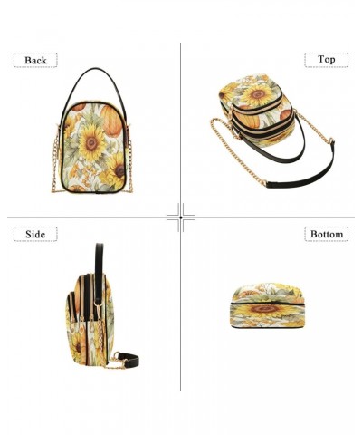 Crossbody Bags Crossbody Purse Chest Bag Sunflower Pumpkin for Women Trendy $12.15 Shoulder Bags