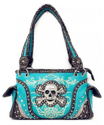 Women's Embroidered Metal Skull Purse Handbag and Wallet set in 7 colors Turquoise Handbag Only $32.40 Shoulder Bags