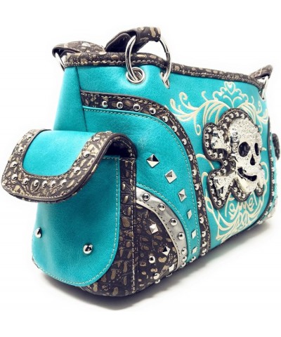 Women's Embroidered Metal Skull Purse Handbag and Wallet set in 7 colors Turquoise Handbag Only $32.40 Shoulder Bags