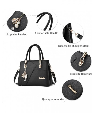 Womens Fashion Stiching Multi Pocket Handbag Top-Handle Bags Shoulder Bag Pu Leather Shoulder Crossbody Bags White $16.65 Sho...