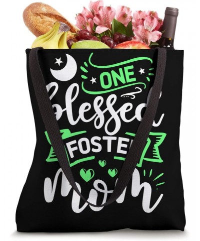 One blessed foster mom Cute Mother Mama Family Quote Tote Bag $15.60 Totes