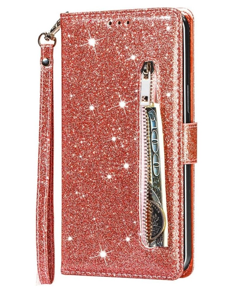 for Google Pixel 6 Magnetic Flip Sparkling Phone Case, Zipper Bag Protective Leather Case Rose Gold Pixel 7 Rose gold $15.86 ...