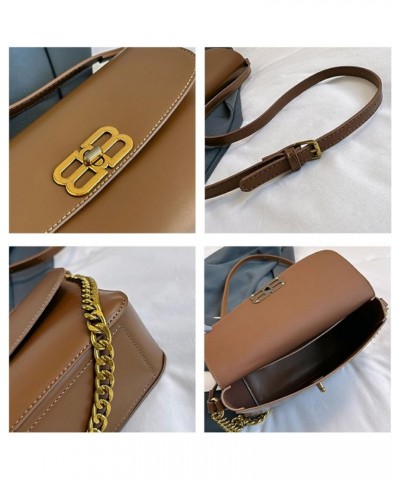 Retro Leather Chain Crossbody Bag for Women 2 Pcs Set Shoulder Bag Hobo Handbag Messenger Bag Satchel Purse Brown $19.27 Satc...