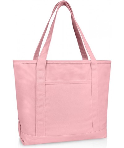 20" Solid Color Cotton Canvas Shopping Tote Bag (Exclusive Edition) Light Pink $12.38 Totes