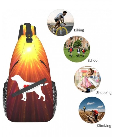 Love Basketball Shoulder Backpack, Chest Bag Large Capacity Men'S Women'S Satchel Crossbody Bag Shoulder Bag Love Dog One Siz...