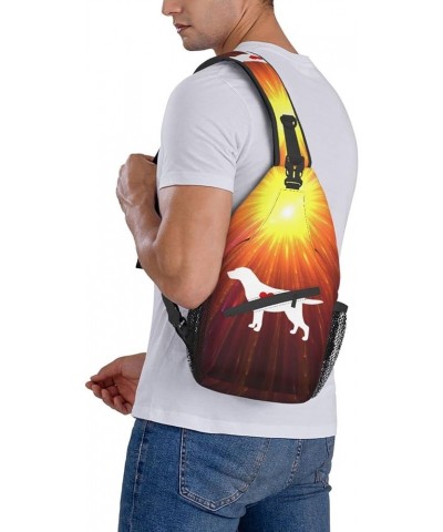 Love Basketball Shoulder Backpack, Chest Bag Large Capacity Men'S Women'S Satchel Crossbody Bag Shoulder Bag Love Dog One Siz...