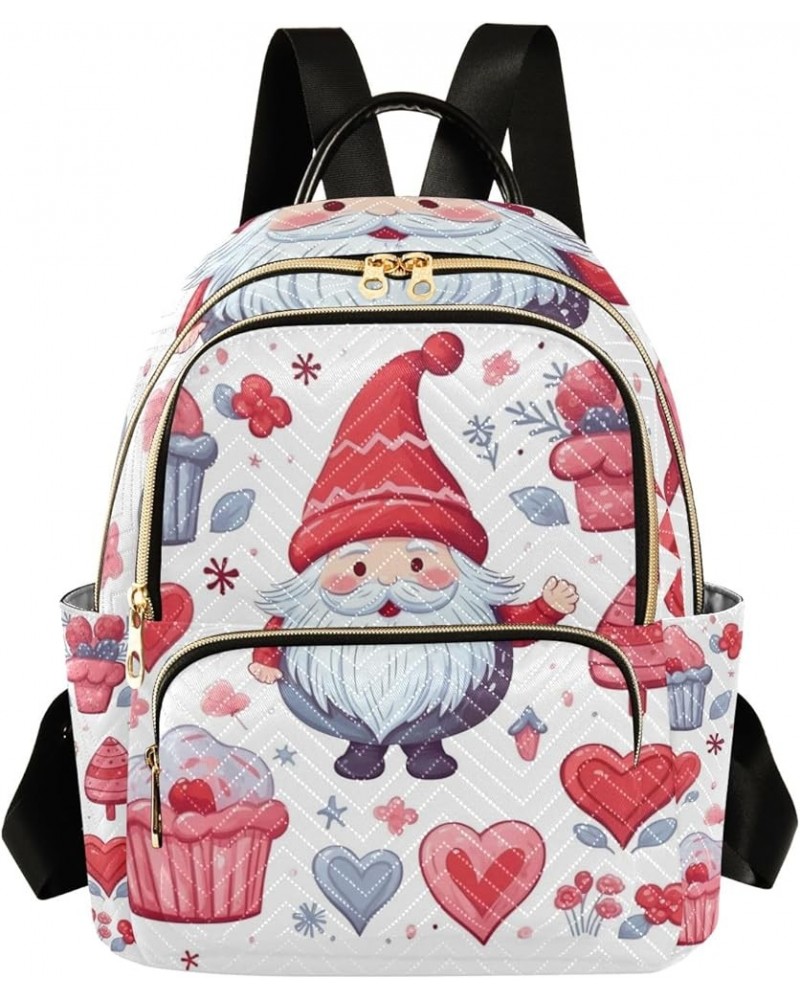 Small Backpack Purse for Women, Valentine Gnome Travel Bag Casual Daypack Shoulder Bag Small $15.12 Backpacks