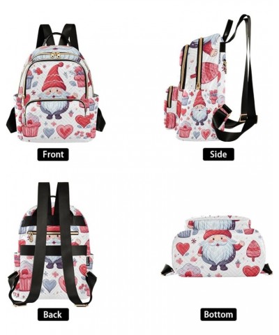 Small Backpack Purse for Women, Valentine Gnome Travel Bag Casual Daypack Shoulder Bag Small $15.12 Backpacks