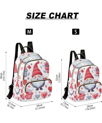 Small Backpack Purse for Women, Valentine Gnome Travel Bag Casual Daypack Shoulder Bag Small $15.12 Backpacks