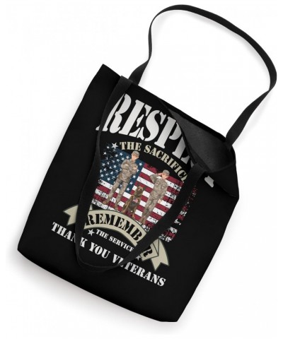 Veteran Respect the Sacrifice Remember the Service Tote Bag $16.50 Totes