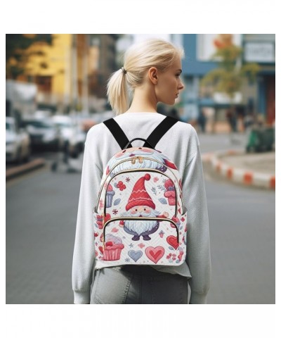 Small Backpack Purse for Women, Valentine Gnome Travel Bag Casual Daypack Shoulder Bag Small $15.12 Backpacks