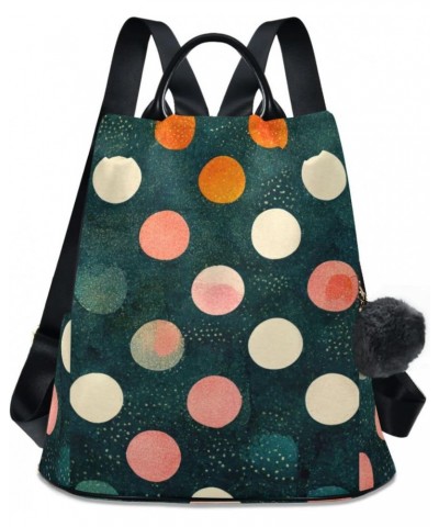 Polka Dot Retro Backpack Purse for Women Travel Casual Daypack College Bookbag Work Business Ladies Shoulder Bag $18.06 Backp...