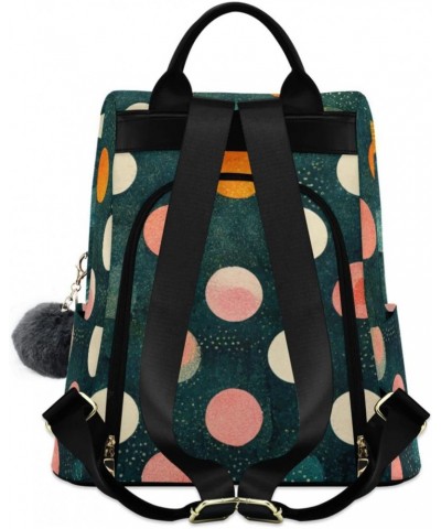 Polka Dot Retro Backpack Purse for Women Travel Casual Daypack College Bookbag Work Business Ladies Shoulder Bag $18.06 Backp...