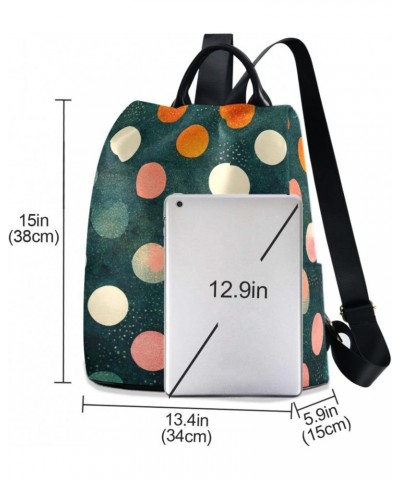 Polka Dot Retro Backpack Purse for Women Travel Casual Daypack College Bookbag Work Business Ladies Shoulder Bag $18.06 Backp...