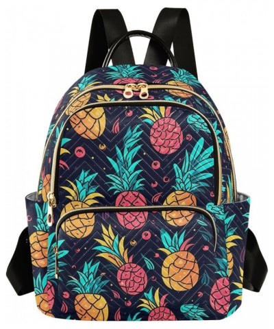 Pineapple Tropical Backpack for Women Fashion Shoulder Bags Small Casual Daypack Travel Bag S 202a2798 S(10.23"x5.11"x12.59")...