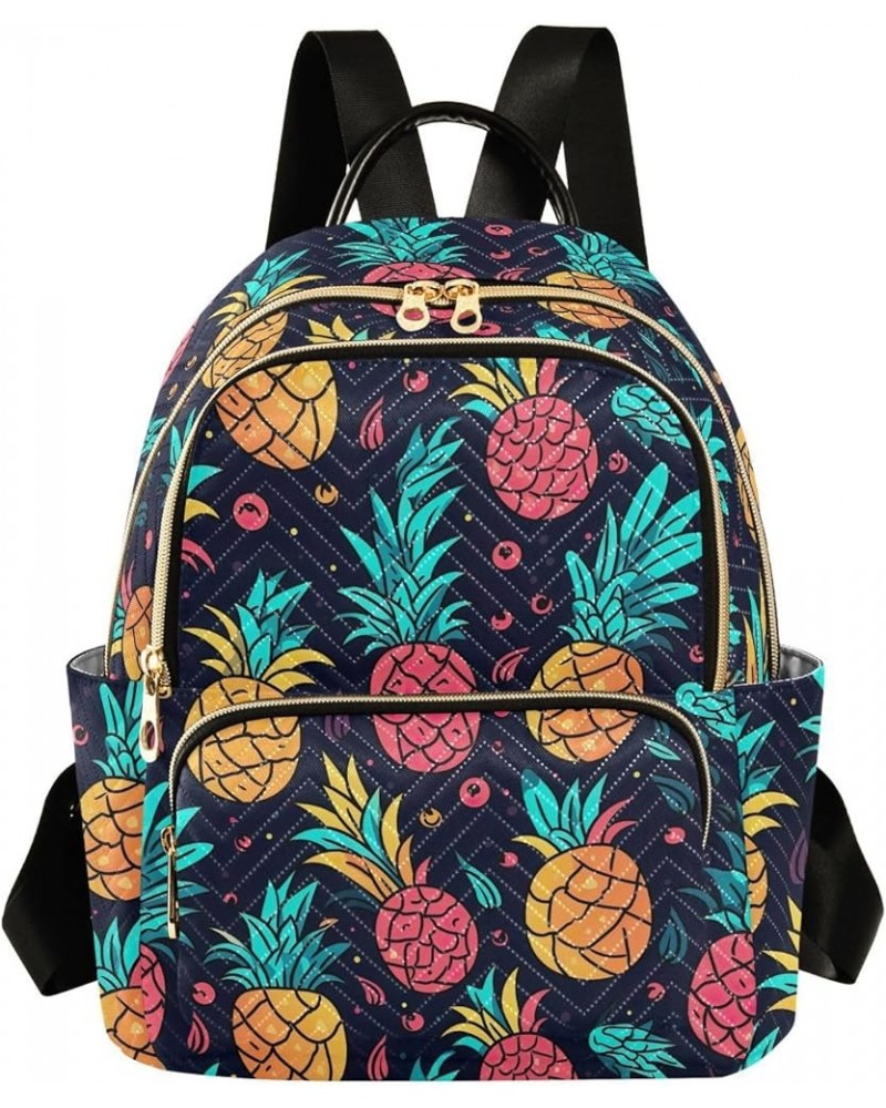 Pineapple Tropical Backpack for Women Fashion Shoulder Bags Small Casual Daypack Travel Bag S 202a2798 S(10.23"x5.11"x12.59")...