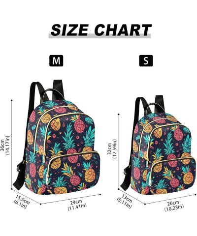 Pineapple Tropical Backpack for Women Fashion Shoulder Bags Small Casual Daypack Travel Bag S 202a2798 S(10.23"x5.11"x12.59")...