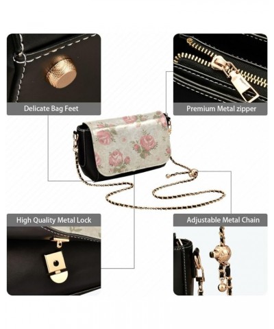 Leather Crossbody Bags,Meadow Daisy Bee Black Chain Wallet Crossbody Phone Purses Women's Shoulder Bag Flowers 118 $21.19 Cro...