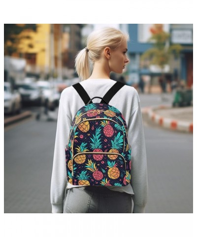 Pineapple Tropical Backpack for Women Fashion Shoulder Bags Small Casual Daypack Travel Bag S 202a2798 S(10.23"x5.11"x12.59")...