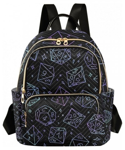 Gradient Glowing Dice Women's Backpack Purse Fashion Travel Anti Theft Backpack Casual Daypack for Work College,M Medium $18....