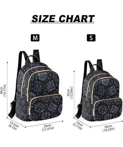 Gradient Glowing Dice Women's Backpack Purse Fashion Travel Anti Theft Backpack Casual Daypack for Work College,M Medium $18....