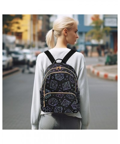 Gradient Glowing Dice Women's Backpack Purse Fashion Travel Anti Theft Backpack Casual Daypack for Work College,M Medium $18....