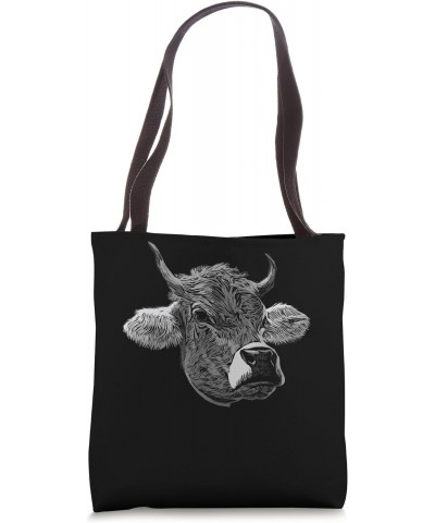 Cow Farm Animal Vintage Design Rodeo Pasture Livestock Horns Tote Bag $11.89 Totes