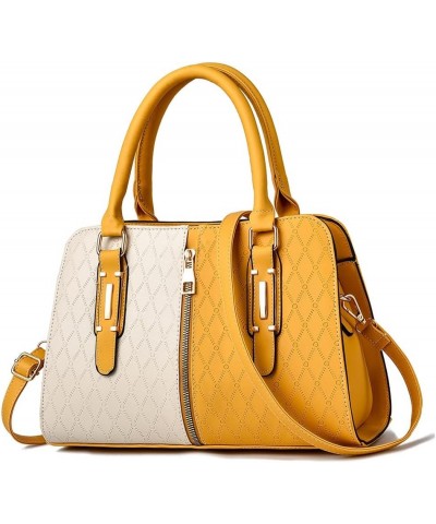 Women classics Top Handle Handbag Crossbody Casual Purse Satchel Tote J Yellow $10.70 Shoulder Bags