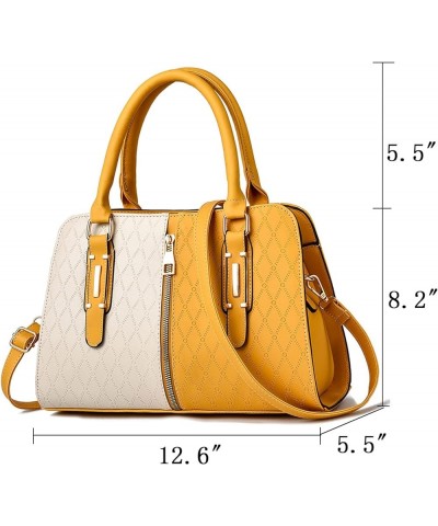 Women classics Top Handle Handbag Crossbody Casual Purse Satchel Tote J Yellow $10.70 Shoulder Bags