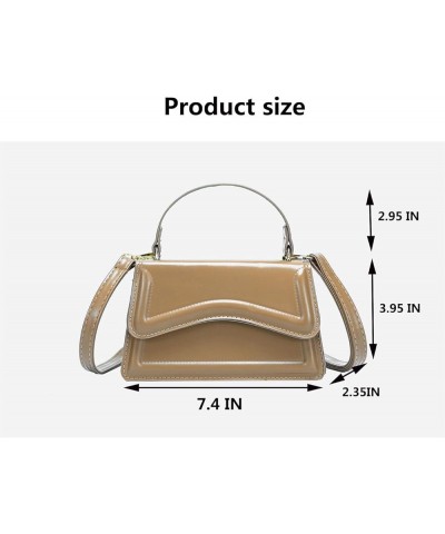 Stylish and Simple Crossbody Bag Small Square bag Purses for Women Satchel Shoulder bag Bag Purse 1golden $14.70 Satchels