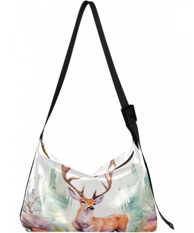 Deer Reindeer Elk Crossbody Bag for Women Men with Adjustable Strap PU Leather Shoulder Hobo Purse Bag 20854535 $14.85 Should...