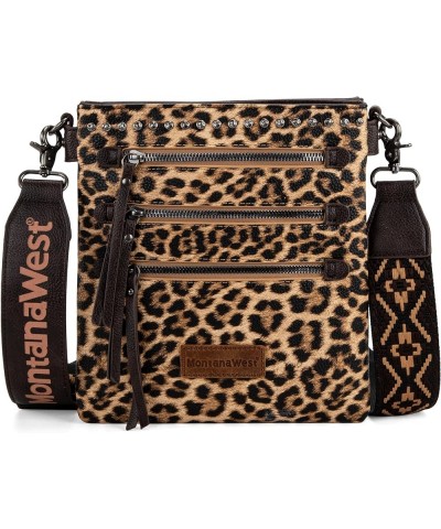 Crossbody Purses and Handbags for Women, Medium Size Double Compartments with Adjustable Guitar Strap A-c-leopard Print $18.0...