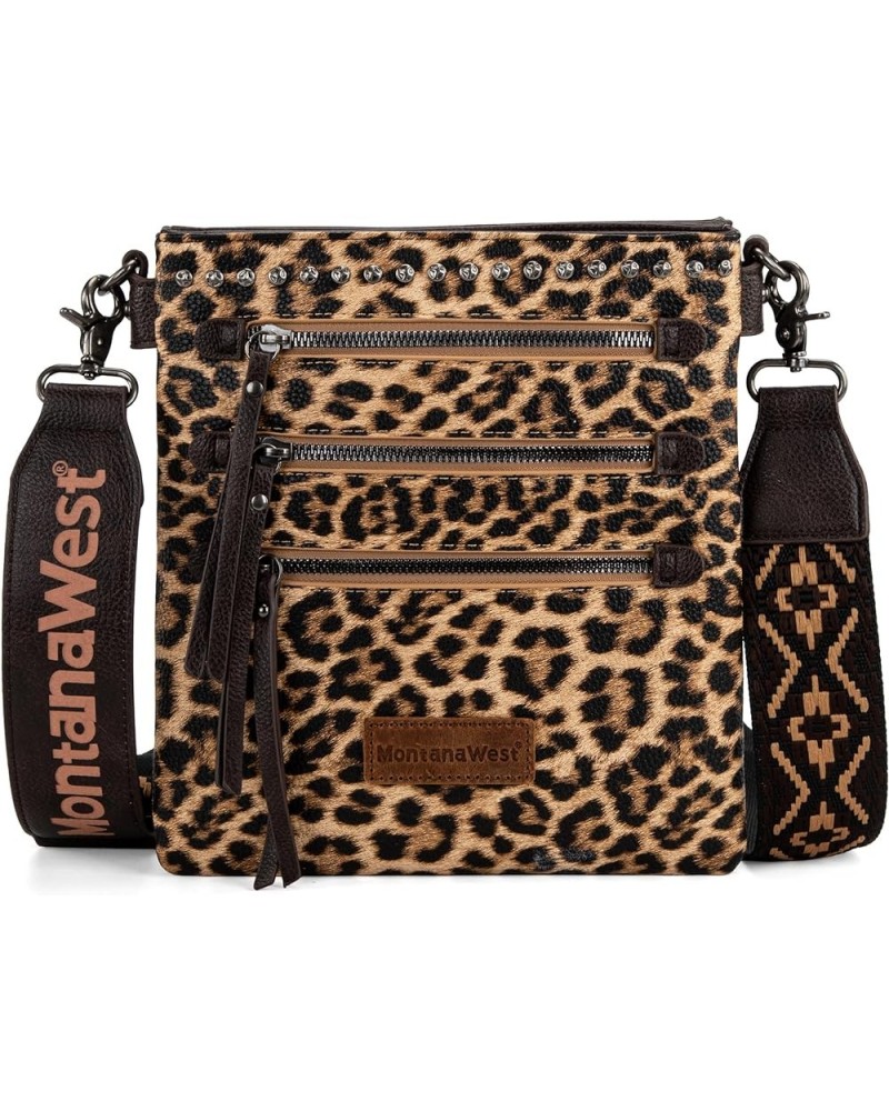 Crossbody Purses and Handbags for Women, Medium Size Double Compartments with Adjustable Guitar Strap A-c-leopard Print $18.0...