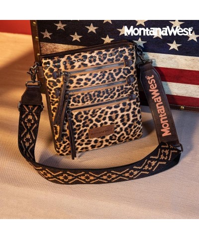 Crossbody Purses and Handbags for Women, Medium Size Double Compartments with Adjustable Guitar Strap A-c-leopard Print $18.0...