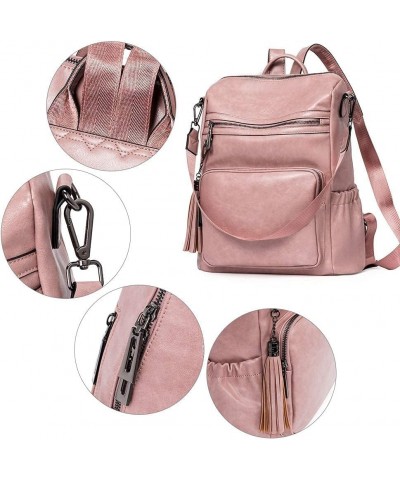 Backpack Purse for Women Fashion Two Toned Leather Designer Travel Large Ladies Shoulder Bags with Tassel bundles with Produc...