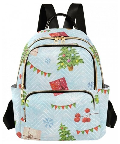 Backpack for Women Watercolor Snowy Lightweight Casual Daily Quilted Travel Backpack 11.4×6.1×14.1 in Medium $14.70 Backpacks