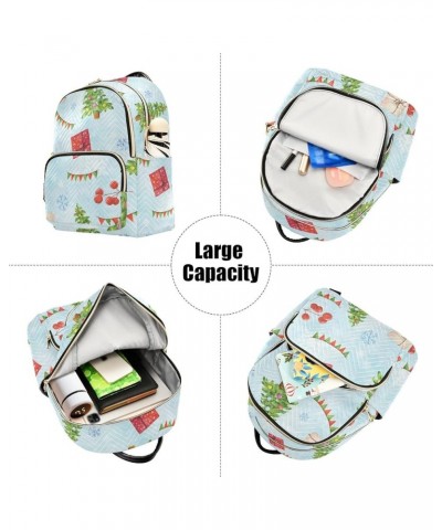 Backpack for Women Watercolor Snowy Lightweight Casual Daily Quilted Travel Backpack 11.4×6.1×14.1 in Medium $14.70 Backpacks