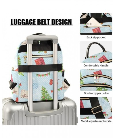 Backpack for Women Watercolor Snowy Lightweight Casual Daily Quilted Travel Backpack 11.4×6.1×14.1 in Medium $14.70 Backpacks