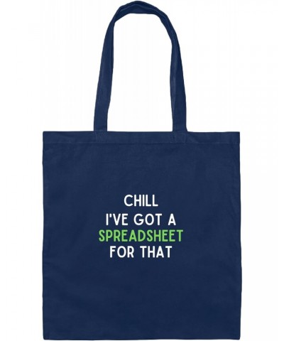 Funny Gift for Bookkeeper Analysts Spreadsheet Joke Tee Navy Black Multicolor Canvas Tote Bag $13.92 Totes