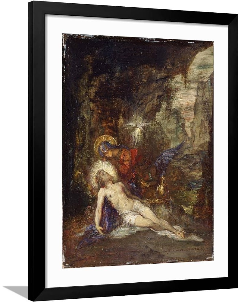 Wall Giclee Print PietÔøΩ, C. 1876 on White Frame by Gustave Moreau, 12x16 24" x 32" Black Frame $41.60 Handbags