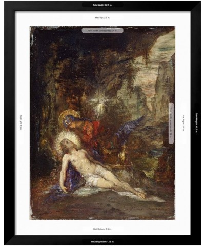 Wall Giclee Print PietÔøΩ, C. 1876 on White Frame by Gustave Moreau, 12x16 24" x 32" Black Frame $41.60 Handbags