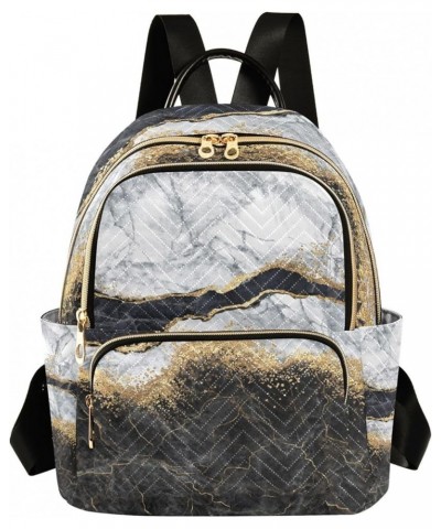 Small Backpack for Women Travel Bag Abstract Black and White Marble Daypack Purse Fashion Shoulder Bag Rucksack Small B604 $1...