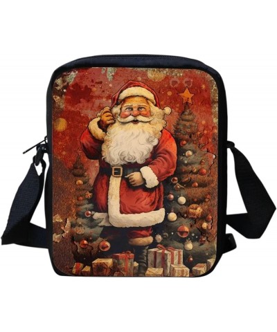 Christmas Cossbody Lovely Handbag Purse Shoulder Bag Messenger Bag Christmas Decorations Gift Painting Santa Claus Christmas ...