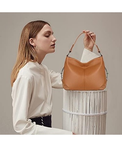 Genuine Leather Shoulder Bag Stylish Hobo Purse Womens Crossbody Bag Travel Top-Handle Handbag Christmas Gifts Z1 Tan $25.62 ...