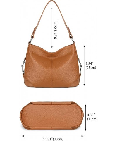 Genuine Leather Shoulder Bag Stylish Hobo Purse Womens Crossbody Bag Travel Top-Handle Handbag Christmas Gifts Z1 Tan $25.62 ...