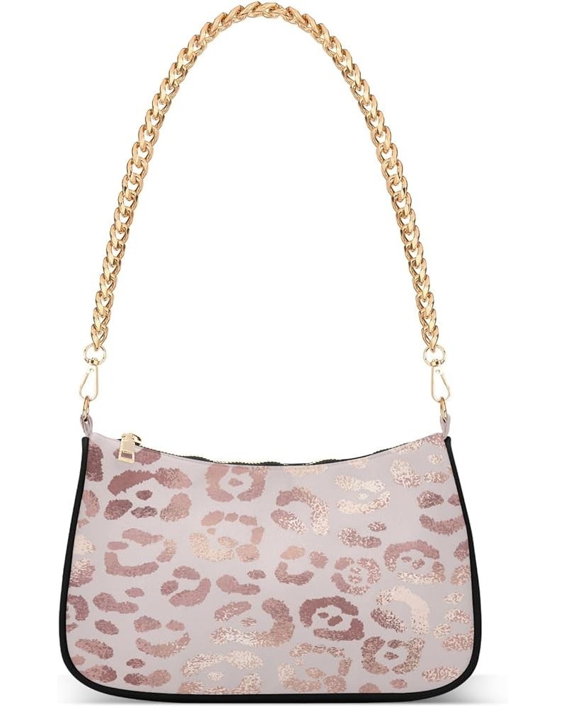 Cute Dog Print Satchel Purse Hobo Handbag Womens Designer Handbags Chain over the Shoulder Purse Rose Gold Leopard $16.79 Sho...